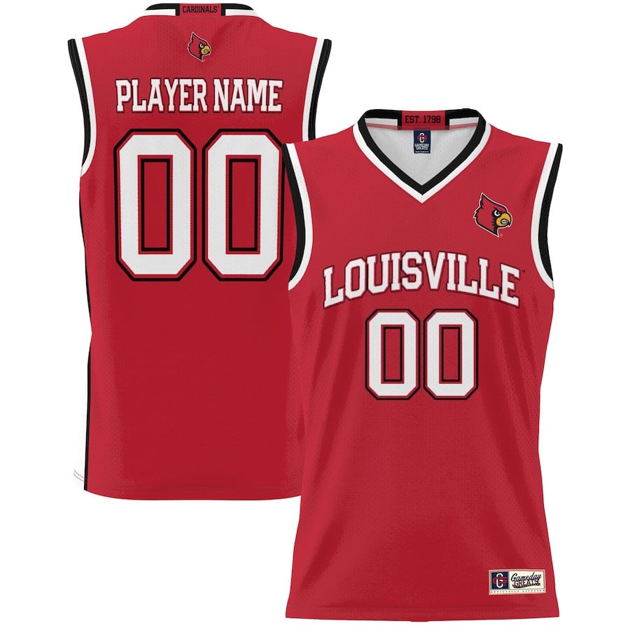 Louisville Cardinals NIL Custom Red NCAA Jersey Men's