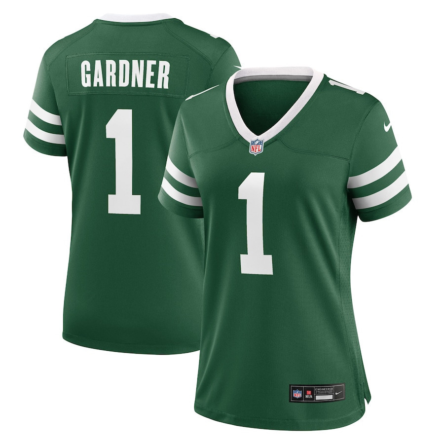 Ahmad Sauce Gardner 1 New York Jets Game Women, Green NFL Jersey Women's