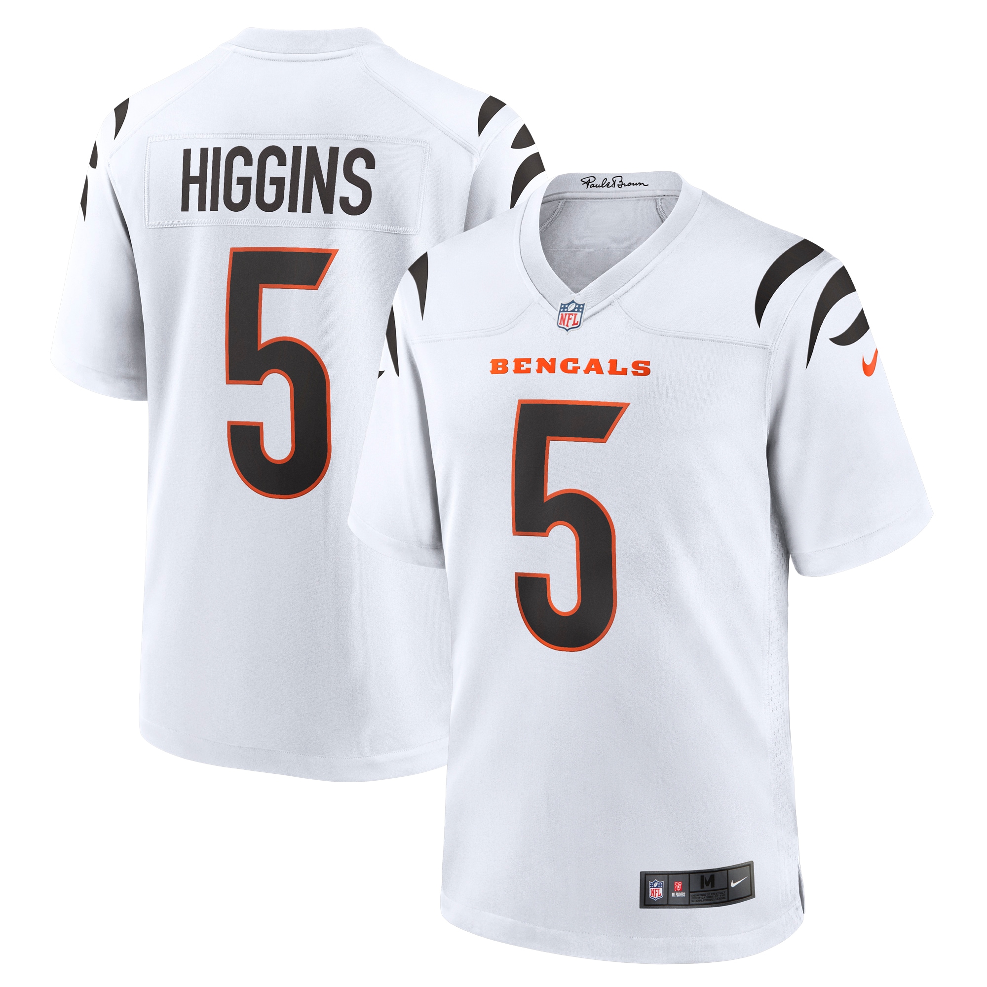 Cincinnati Bengals Tee Higgins White Game NFL Jersey Men's