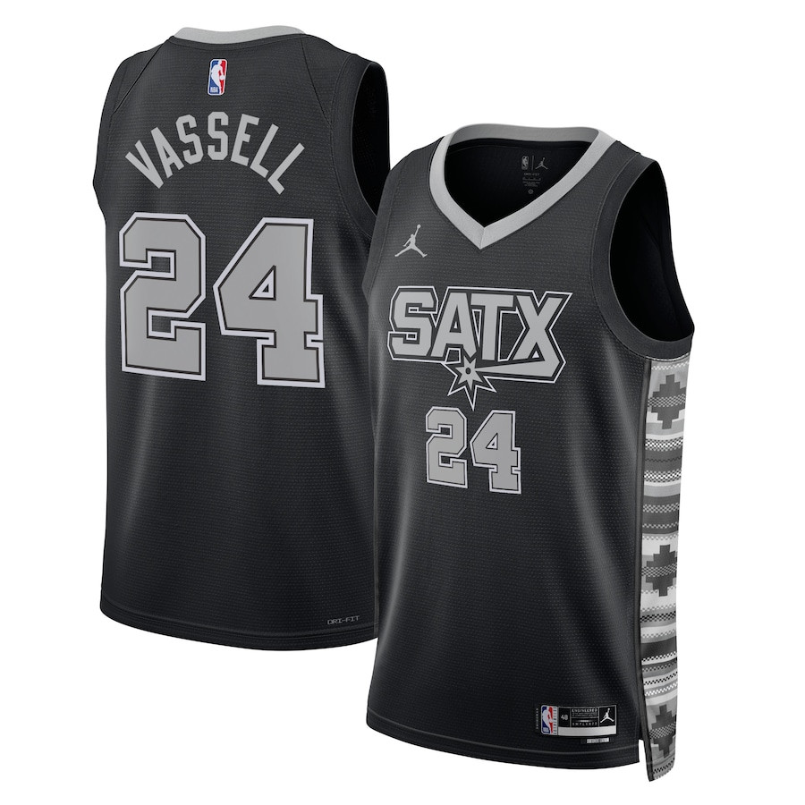 Devin Vassell 24 San Antonio Spurs Unisex Swingman Statement Edition Black NBA Jersey Unisex