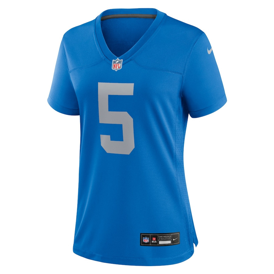 David Montgomery 5 Detroit Lions Alternate Game Blue NFL Jersey Women's