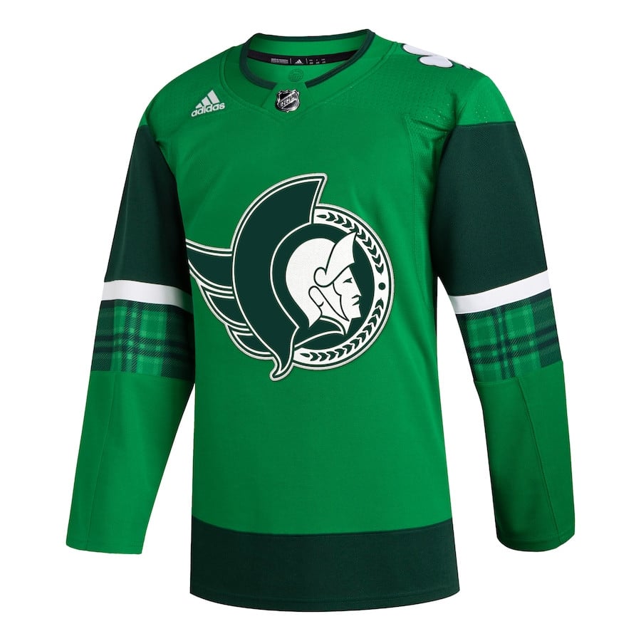 Ottawa Senators 2023 St. Patrick's Day Primegreen Kelly Green NHL Jersey Men's
