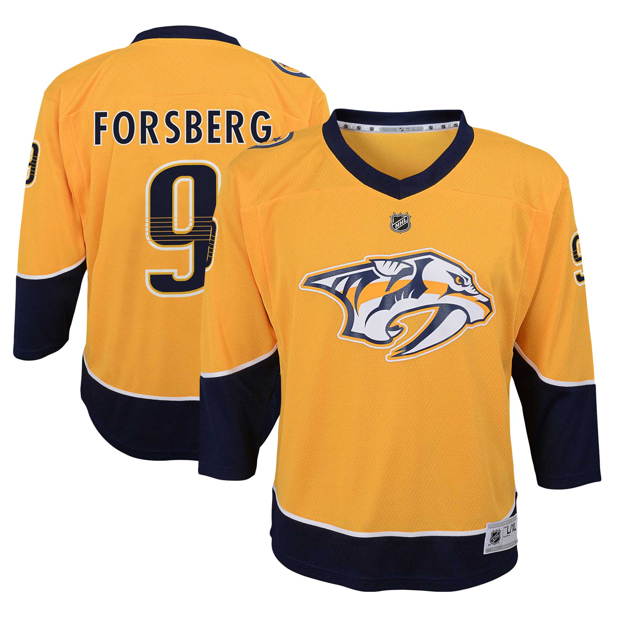 Nashville Predators Filip Forsberg Gold Home Player NHL Jersey Youth