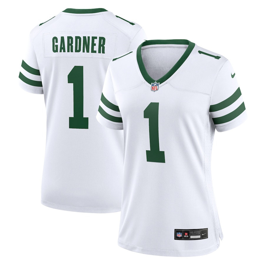 Ahmad Sauce Gardner 1 New York Jets Game Women, White NFL Jersey Women's