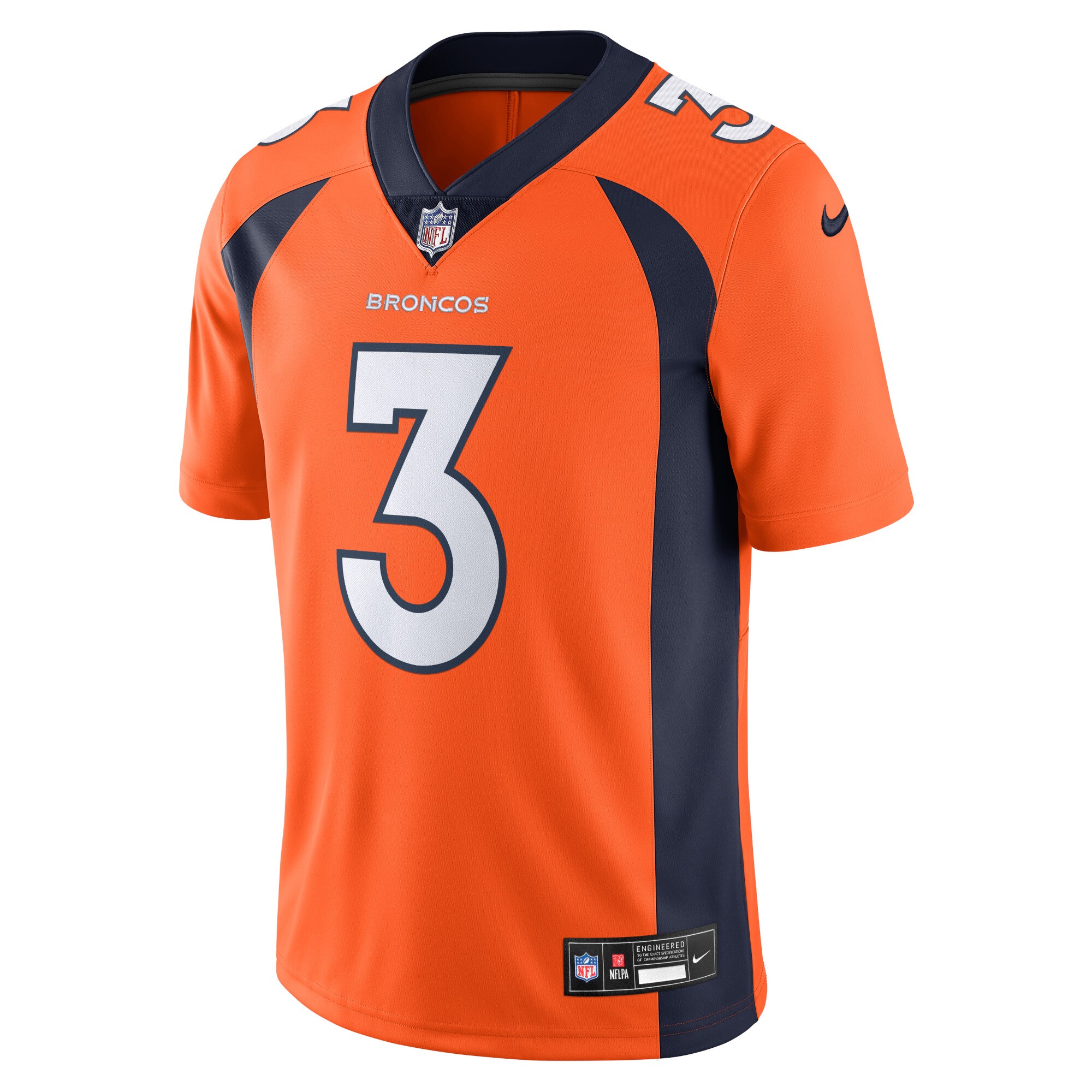 Denver Broncos Russell Wilson Orange Vapor Untouchable Limited NFL Jersey Men's