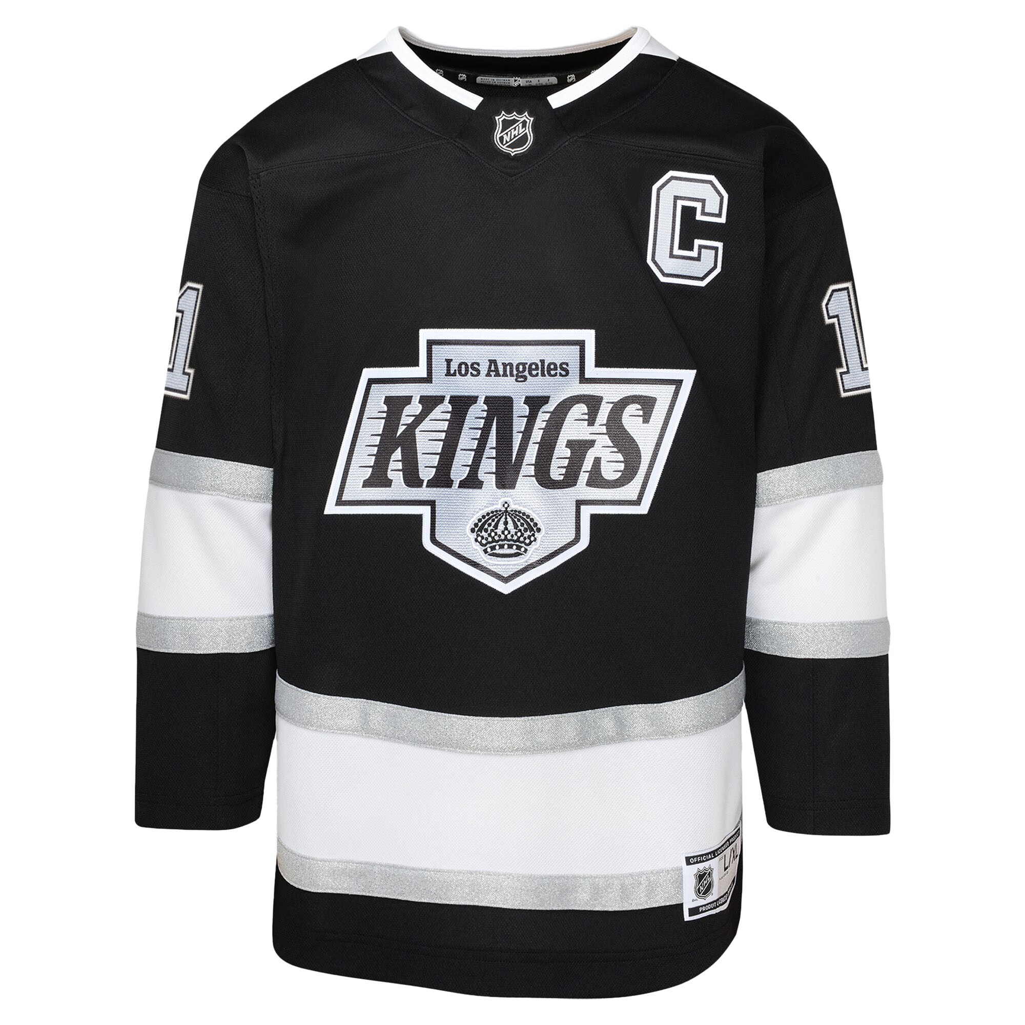 Los Angeles Kings Anze Kopitar Black Premier Player NHL Jersey Youth