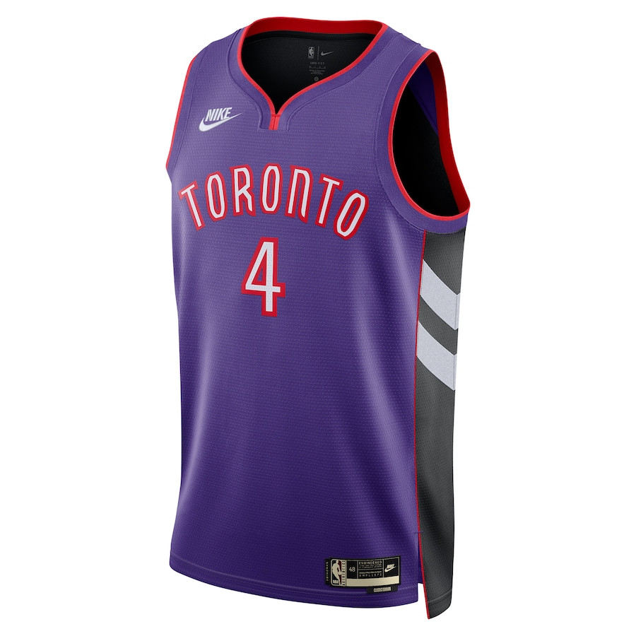 Scottie Barnes 4 Toronto Raptors Unisex 2024/25 Swingman Purple Classic Edition NBA Jersey Unisex