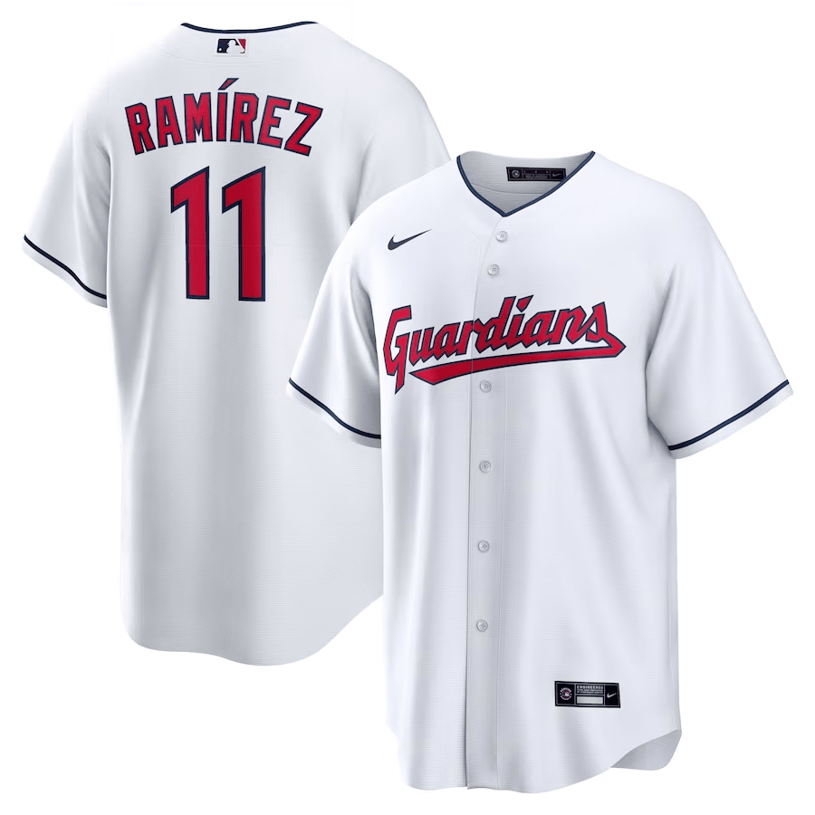 Jos? Ram?rez 11 Cleveland Guardians Home White MLB Jersey Men's