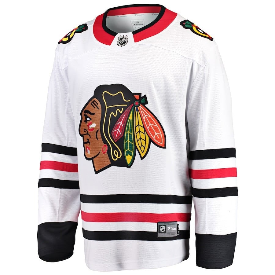 Oliver Moore #41 Chicago Blackhawks 2023 Draft Away White NHL Jersey Men's