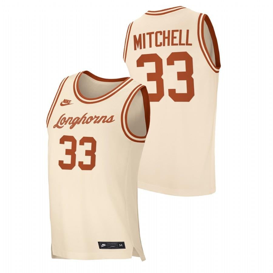 Texas Longhorns Tre Mitchell 3 White Retro 2023 Top Transfers NCAA Jersey Men's