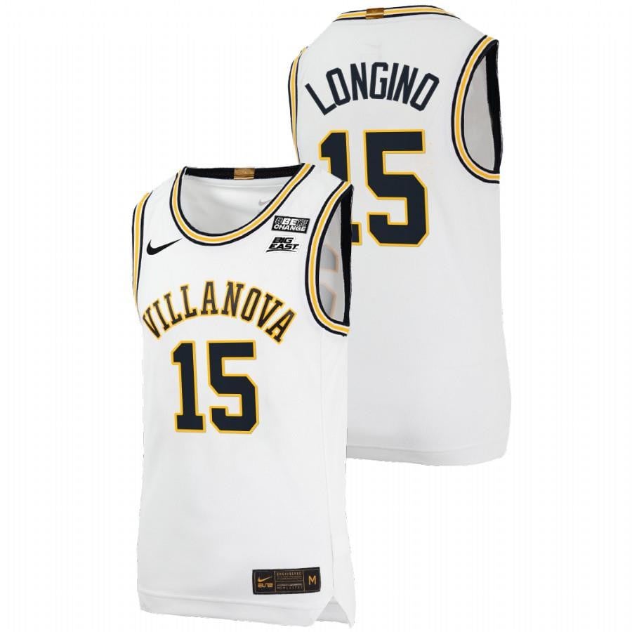 Jordan Longino 1 White Villanova Wildcats College Throwback NCAA Jersey Men's