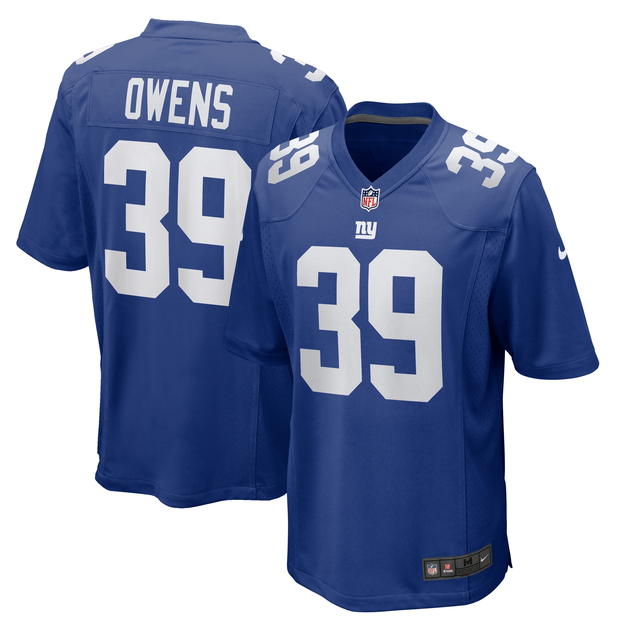 New York Giants Gervarrius Owens Royal Team Game NFL Jersey Men's