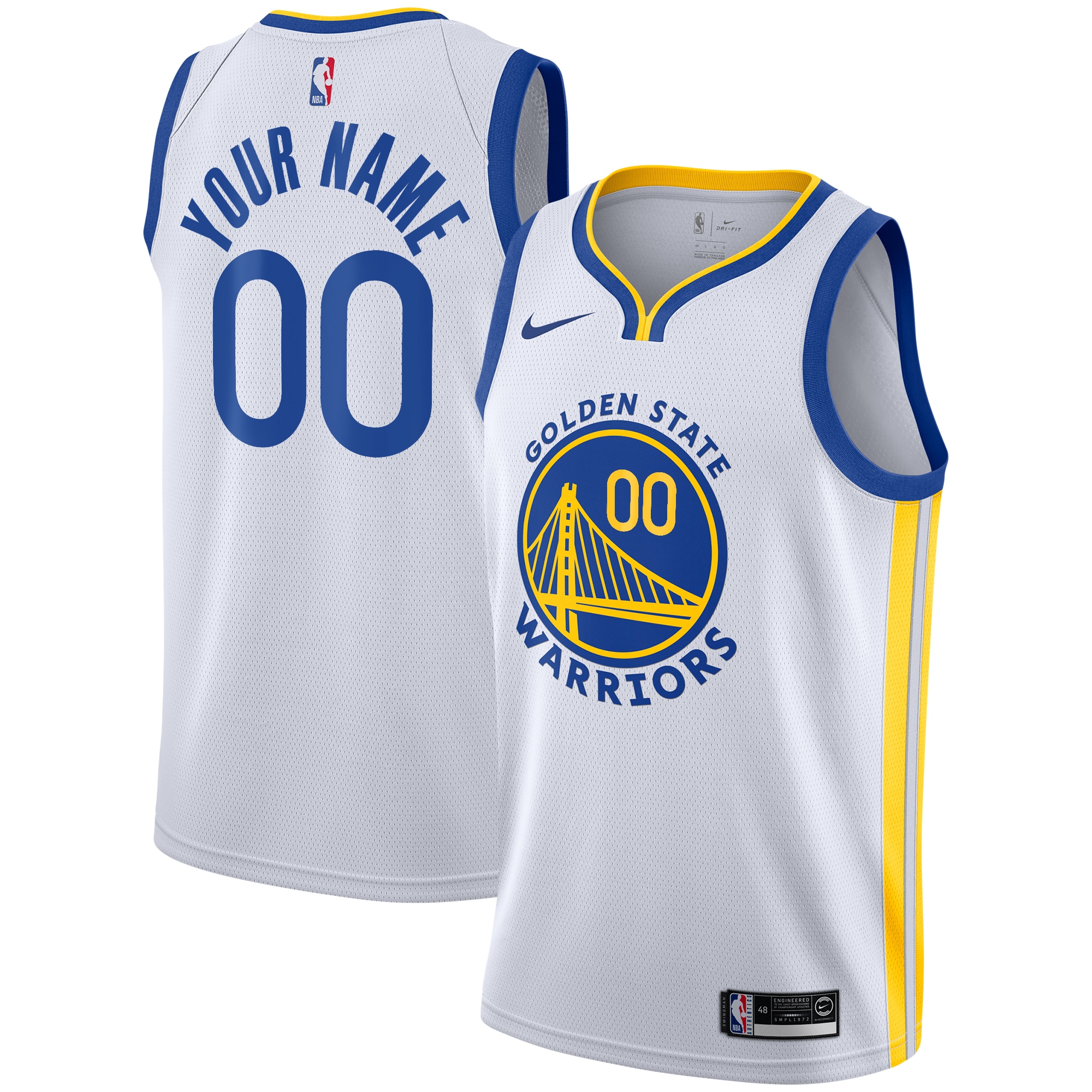 Golden State Warriors Association Swingman Custom NBA Jersey Youth