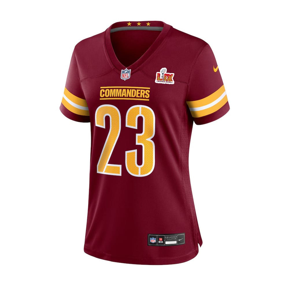 Marshon Lattimore #23 Washington Commanders Super Bowl LIX Burgundy NFL Jersey Women's