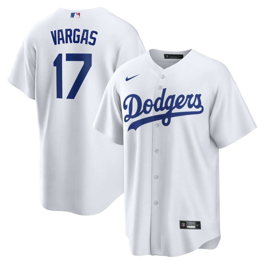 Miguel Vargas 17 Los Angeles Dodgers White MLB Jersey Men's
