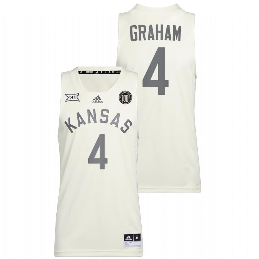 Devonte' Graham White Kansas Jayhawks Reverse Retro NCAA Jersey Men's