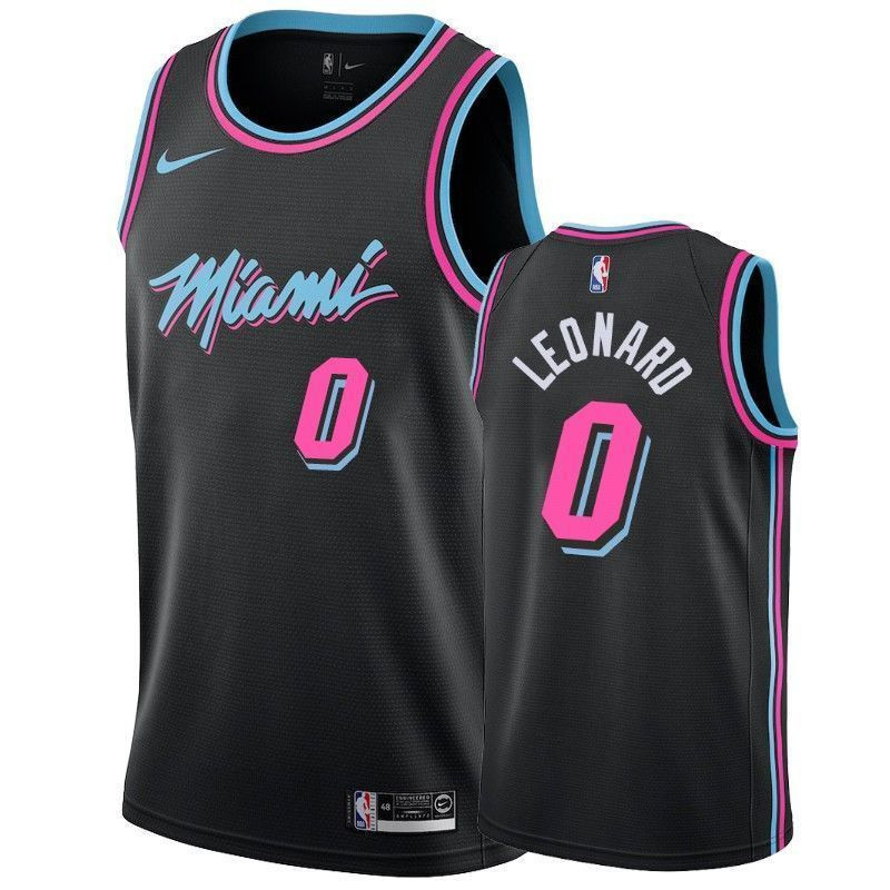 Miami Heat Meyers Leonard 0 City NBA Jersey Men's
