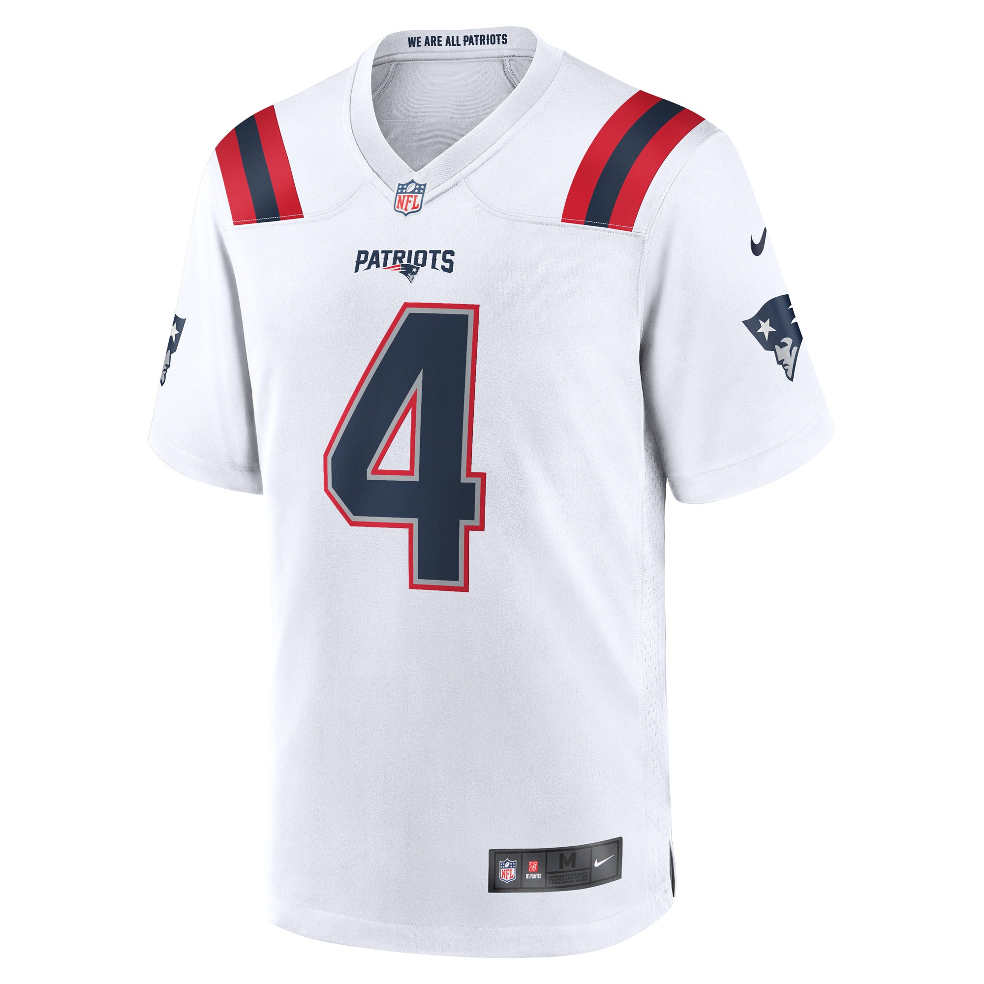 New England Patriots Bailey Zappe White Game Player NFL Jersey Men's