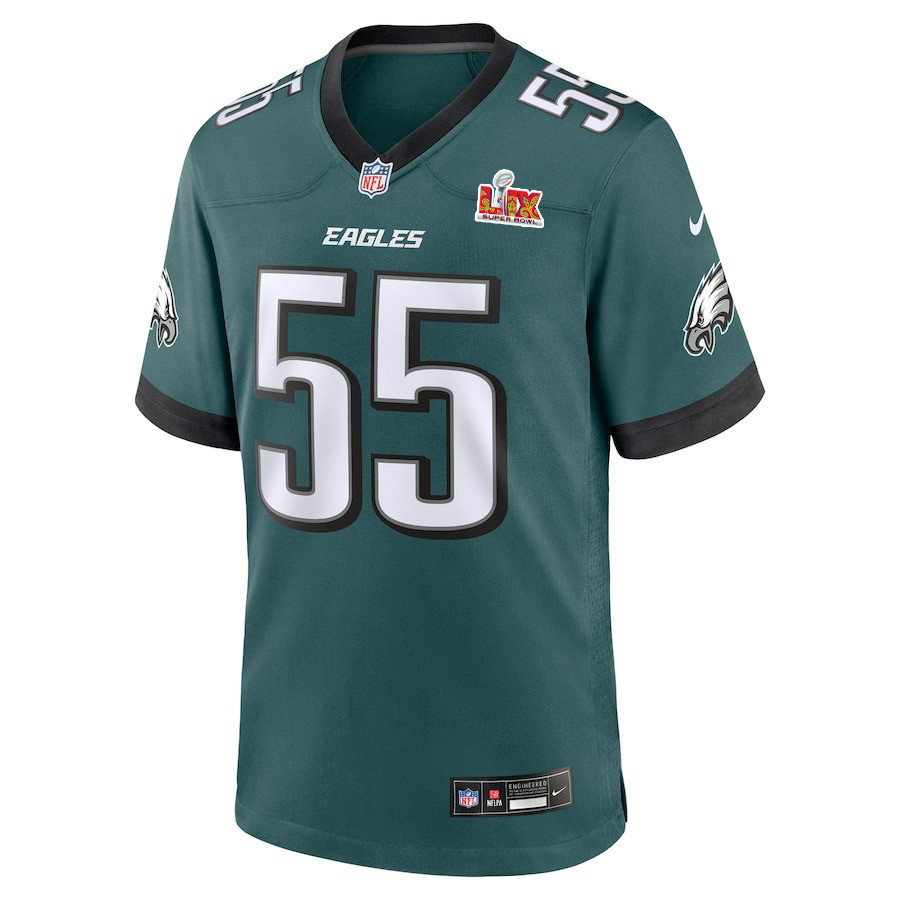 Brandon Graham #55 Philadelphia Eagles Super Bowl LIX Midnight Green NFL Jersey Men's