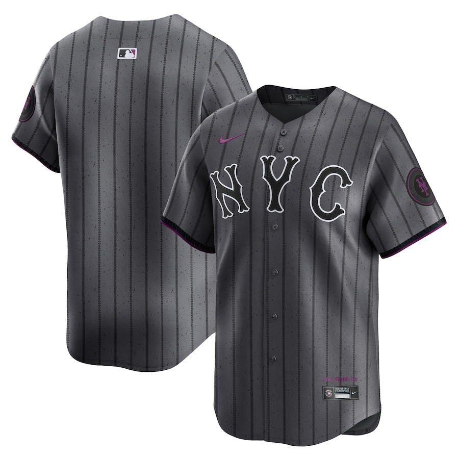 New York Mets 2024 City Connect Limited Graphite MLB Jersey Men's