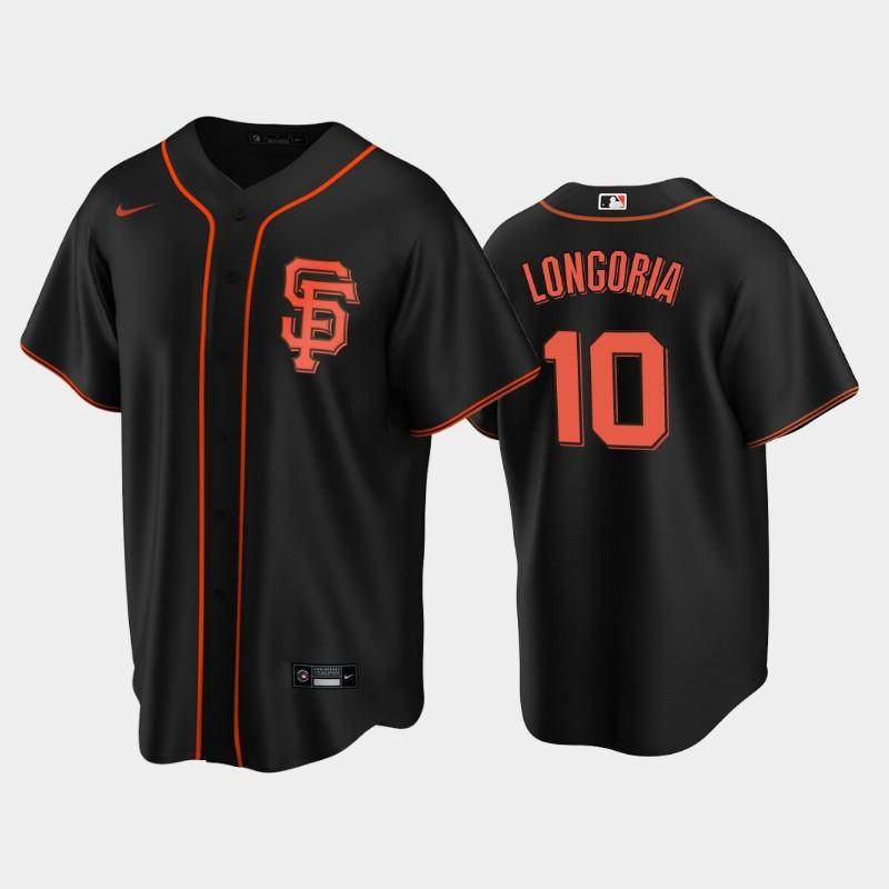 San Francisco Giants Black Alternate 10 Evan Longoria MLB Jersey Men's
