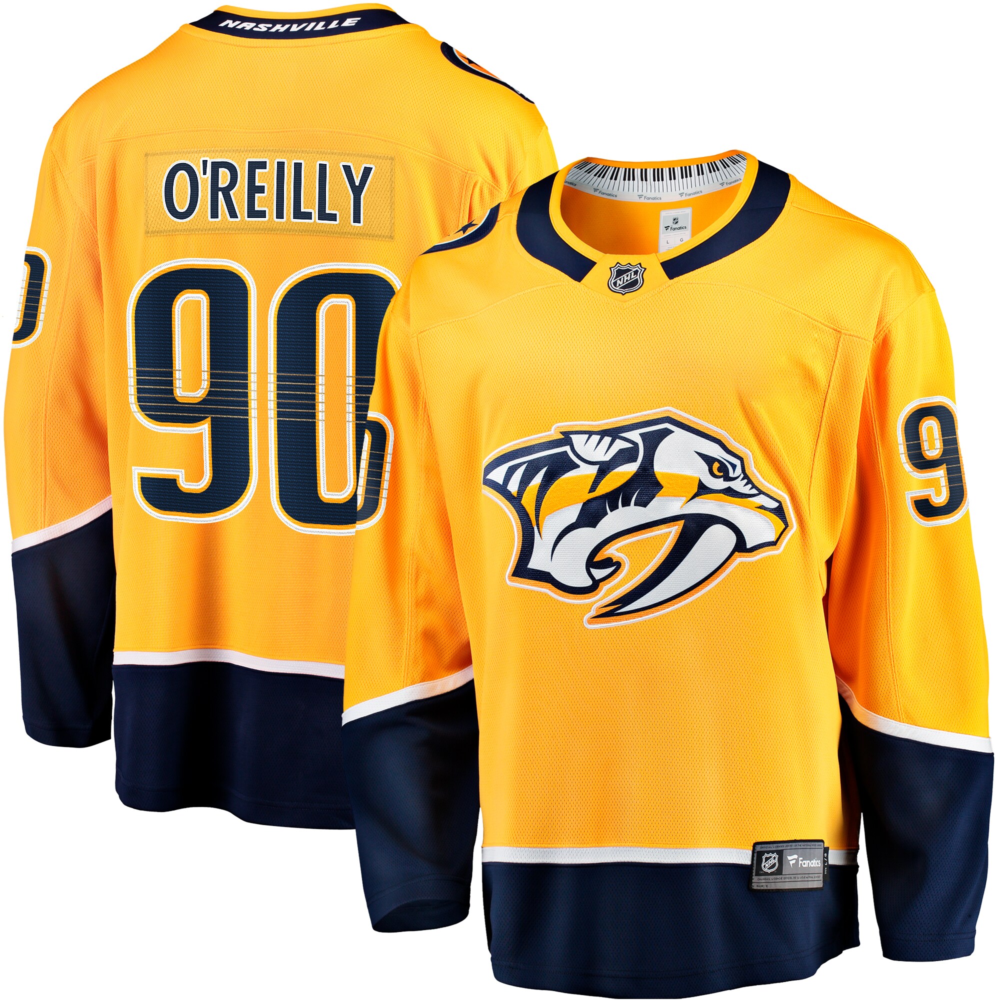 Nashville Predators Ryan O'Reilly Gold Home Breakaway NHL Jersey Men's