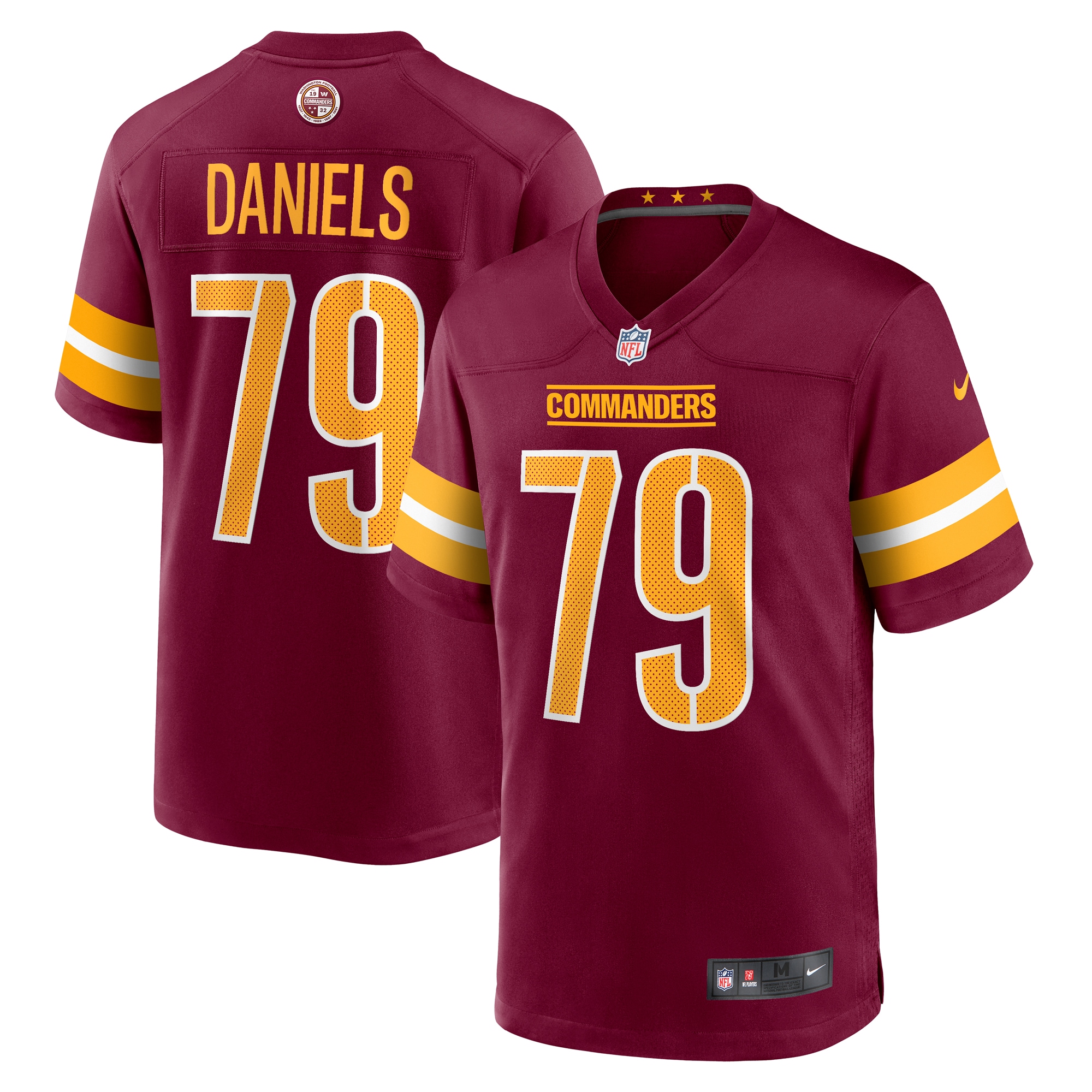 Washington Commanders Braeden Daniels Burgundy Team Game NFL Jersey Men's