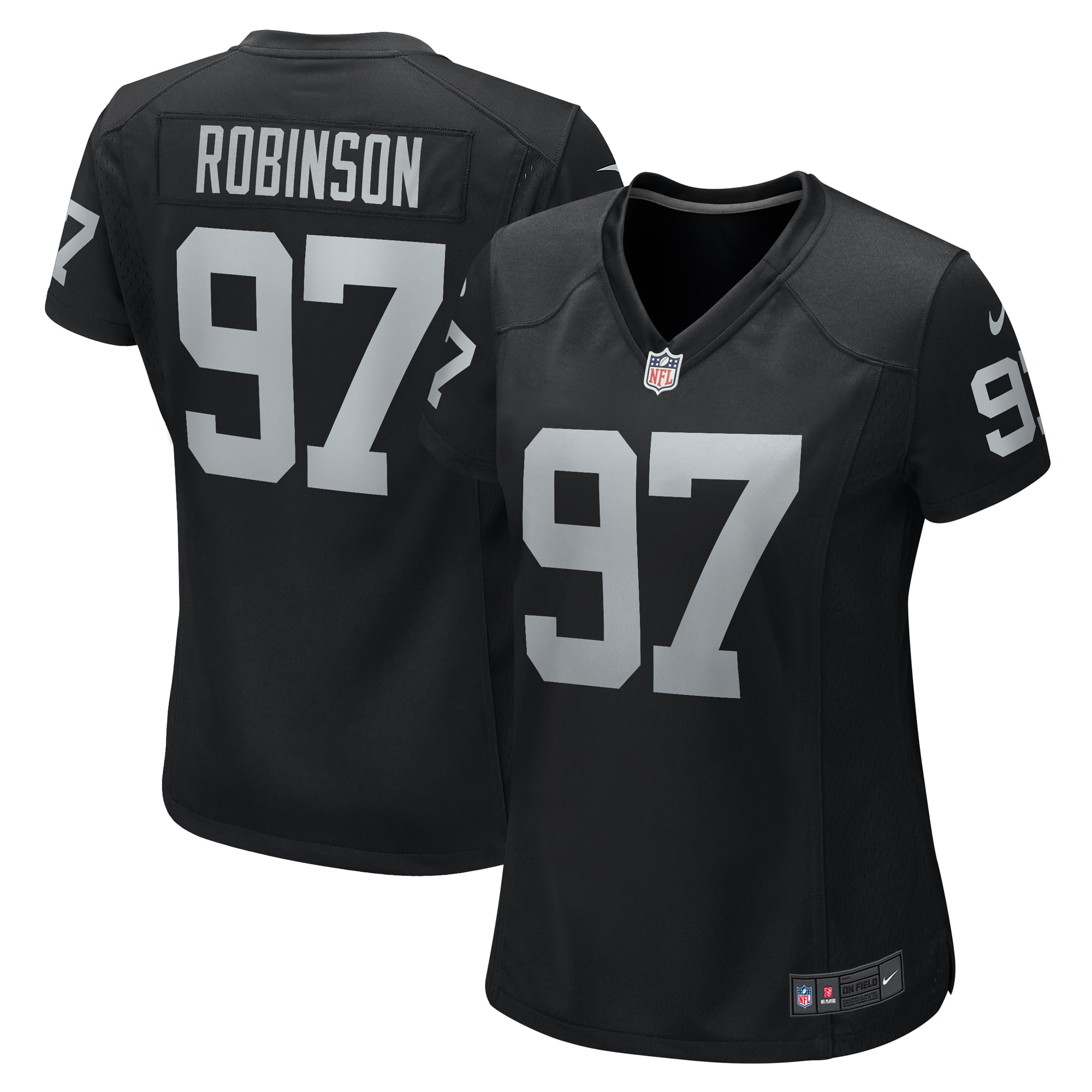Las Vegas Raiders Janarius Robinson Black Team Game NFL Jersey Women's