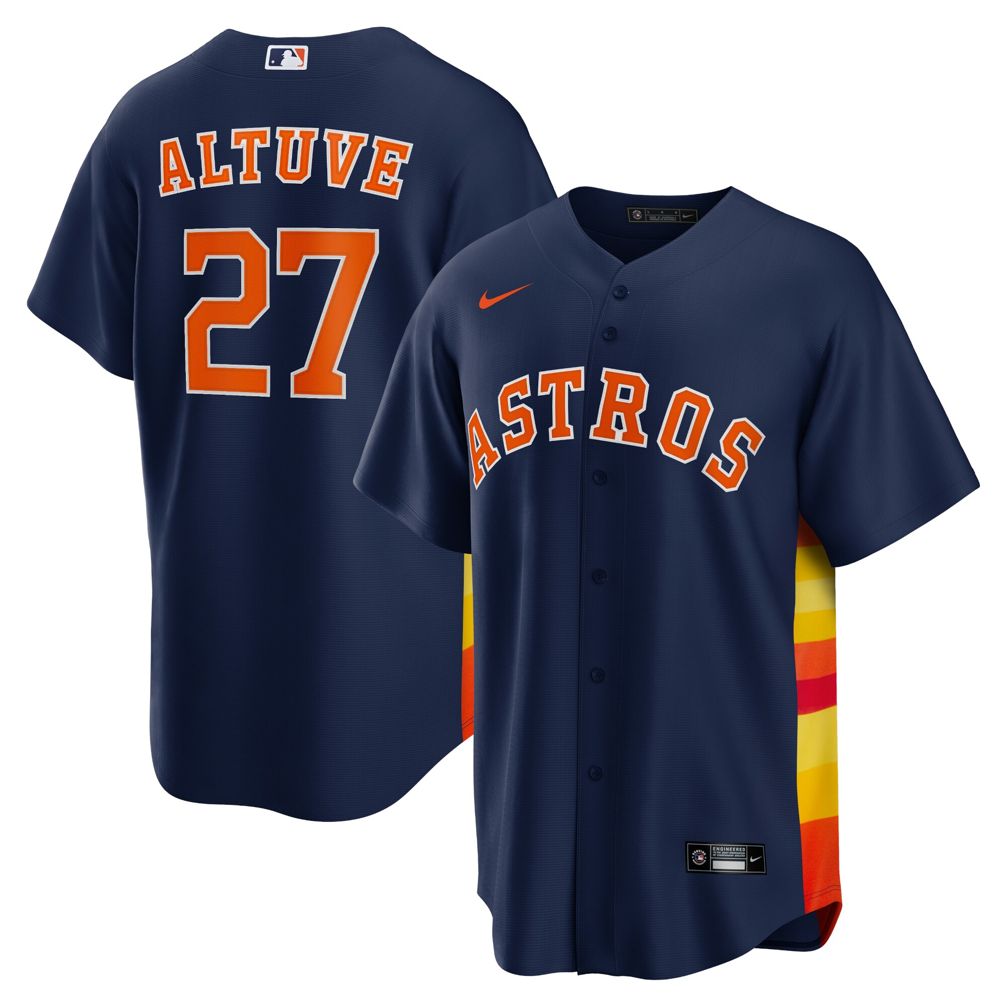 Houston Astros Jose Altuve Navy Alternate Player Name MLB Jersey Men's