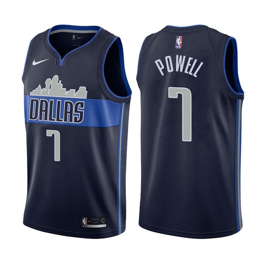 Dallas Mavericks Dwight Powell 7 Swingman Statet Navy NBA Jersey Men's