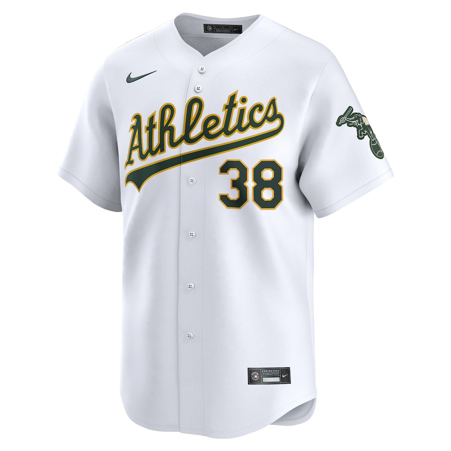 JP Sears 38 Oakland Athletics Home Limited Player White MLB Jersey Men's