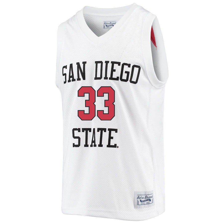 Aguek Arop 33 San Diego State Aztecs 2023- Me White NCAA Jersey Men's