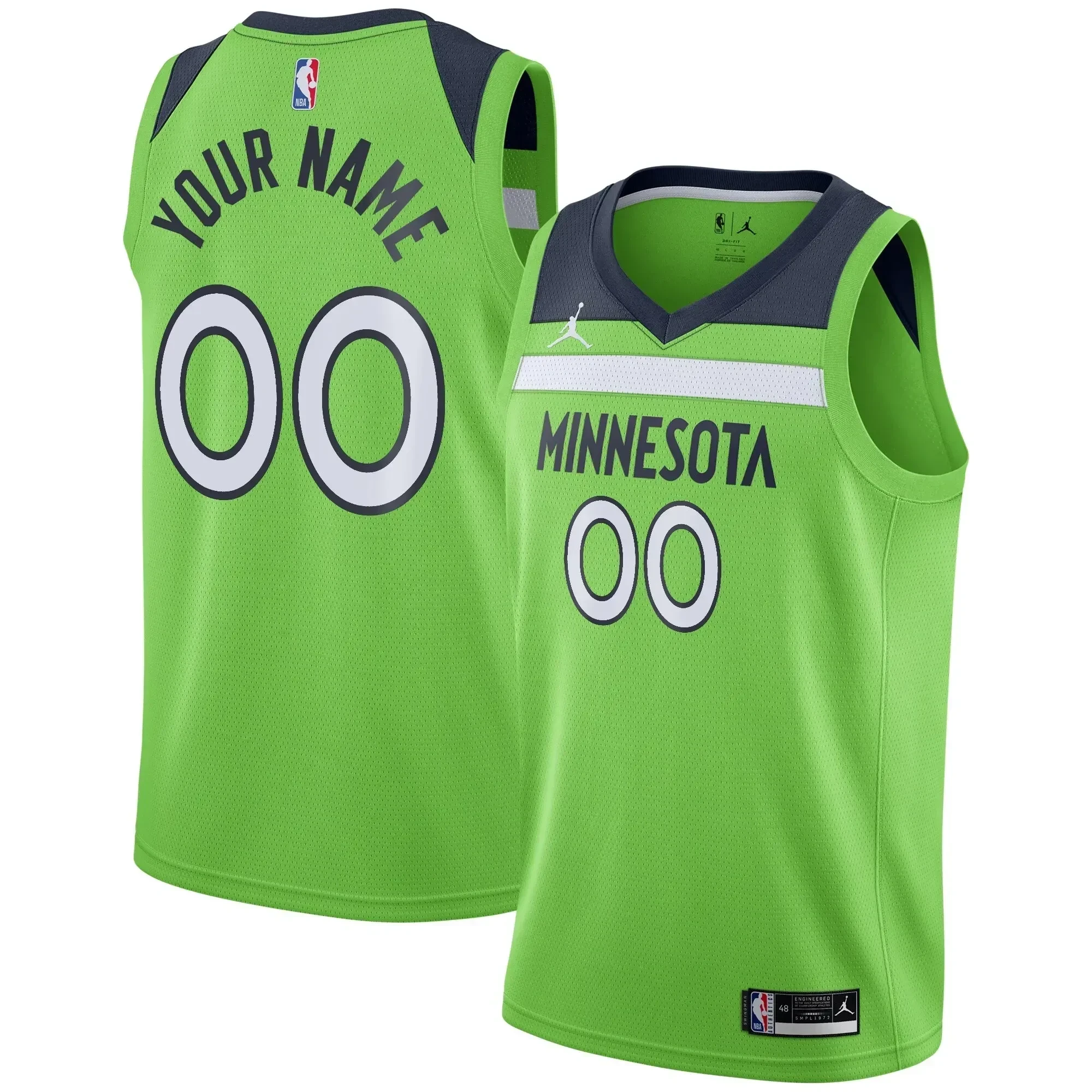 Minnesota Timberwolves Swingman Custom Statement Edition Green NBA Jersey Men's