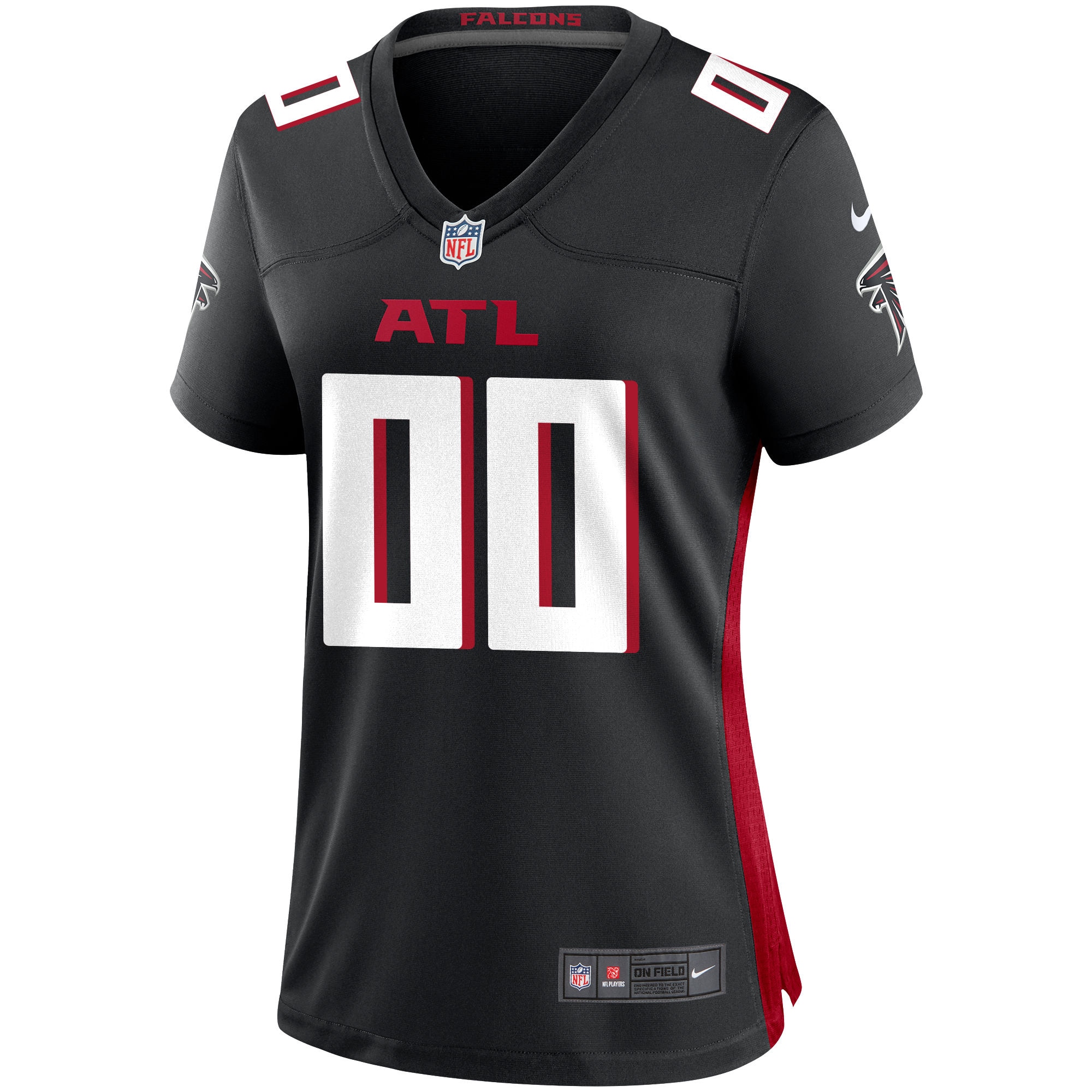 Atlanta Falcons Black Custom Game NFL Jersey Women's