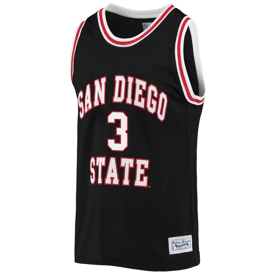 Micah Parrish 3 San Diego State Aztecs 2023- Black NCAA Jersey Men's