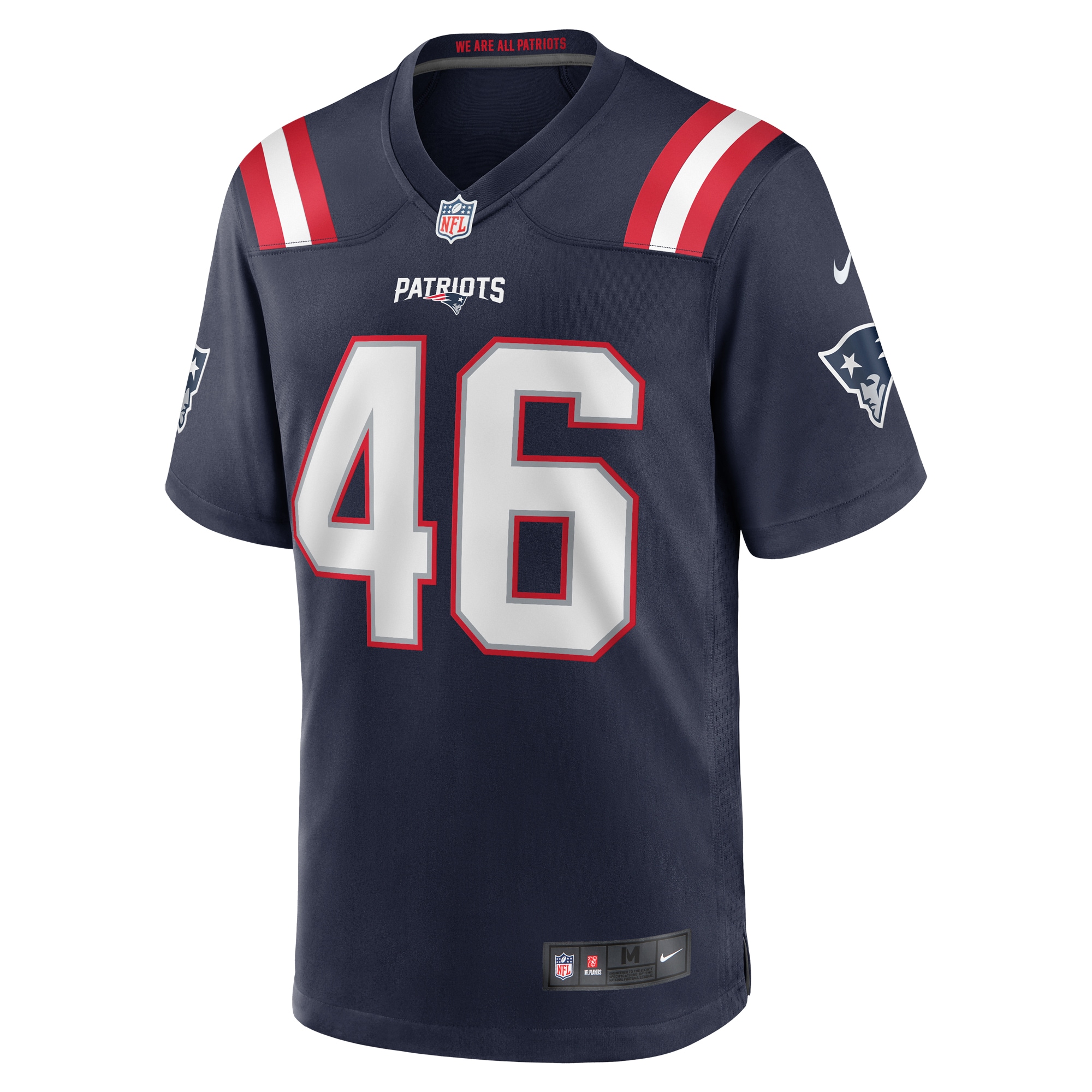 New England Patriots Tucker Addington Navy Home Game Player NFL Jersey Men's