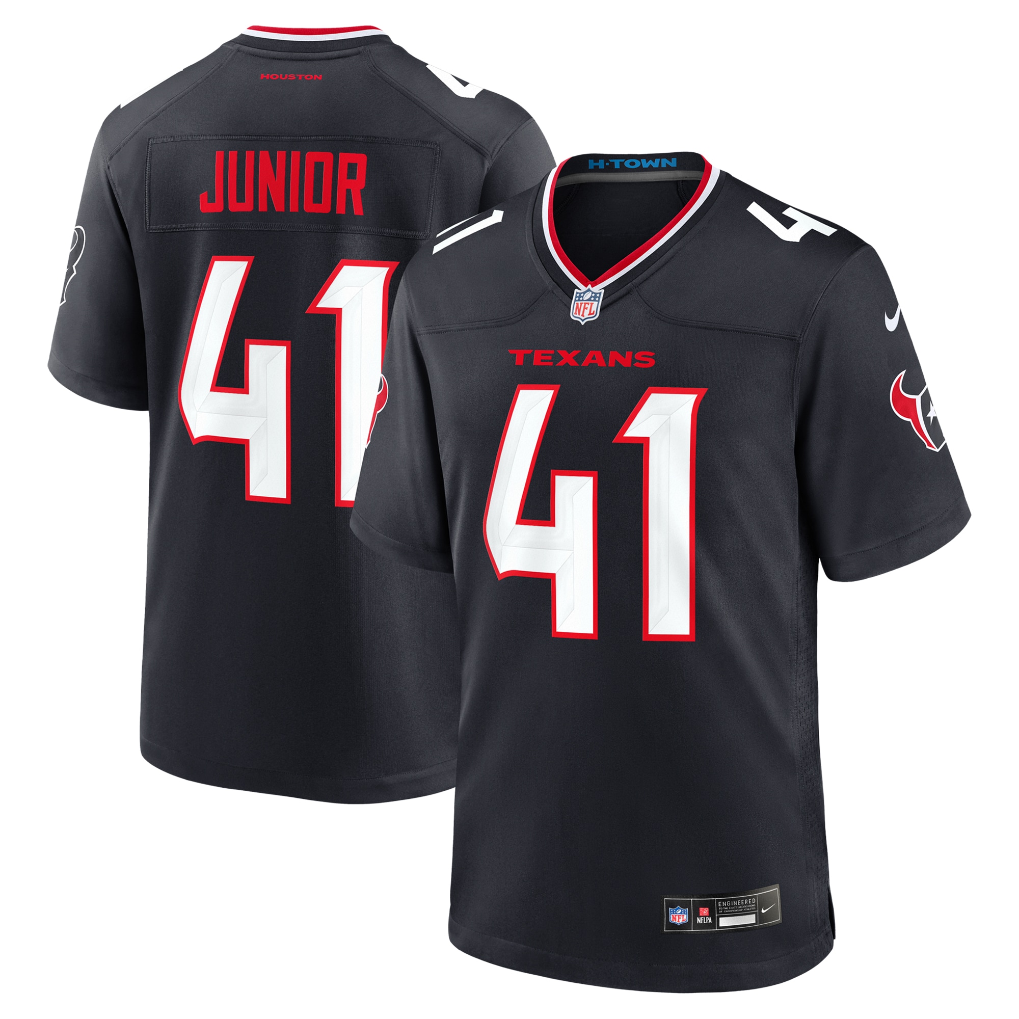 Houston Texans Gregory Junior Navy Team Game NFL Jersey Men's