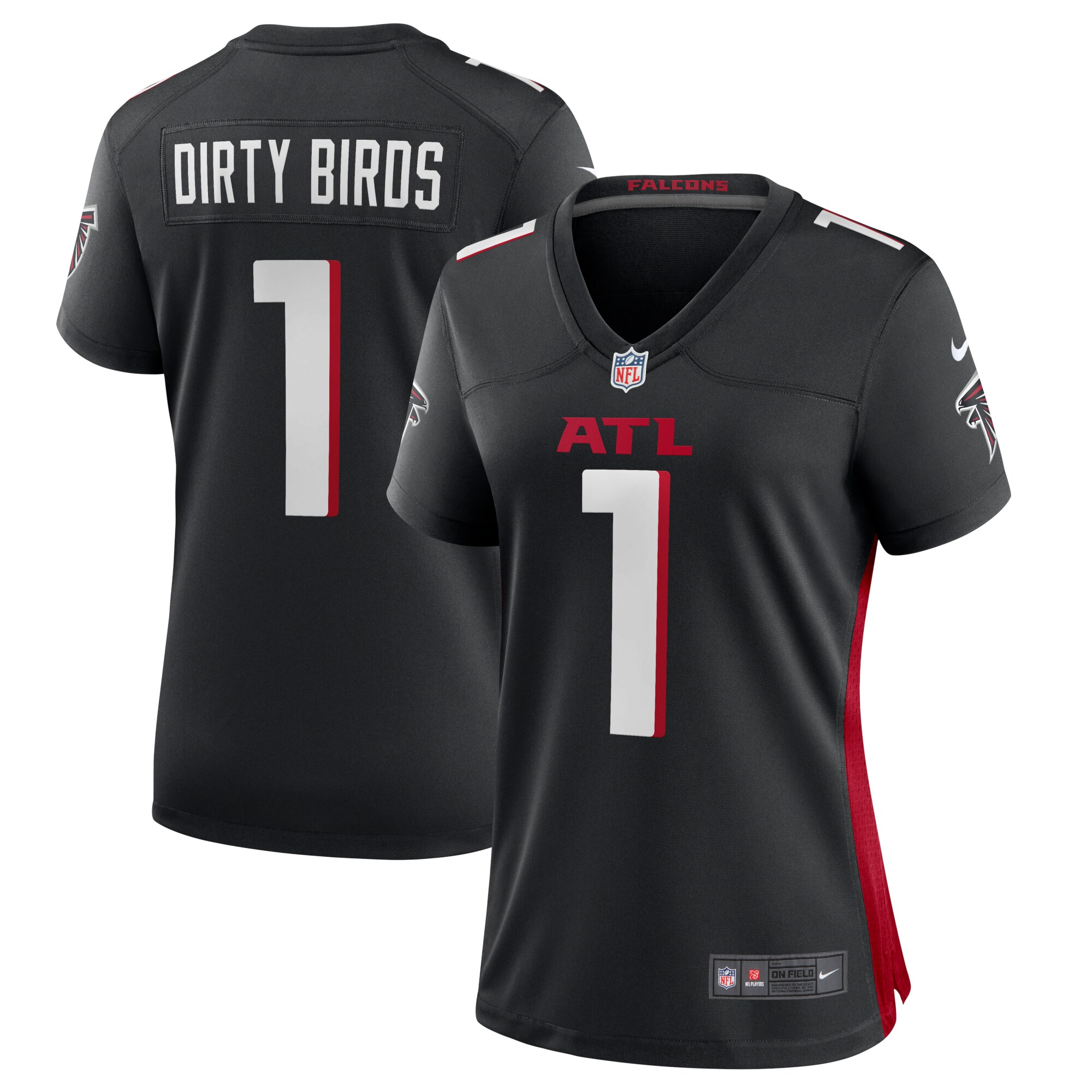 Atlanta Falcons Dirty Birds Black Game NFL Jersey Women's