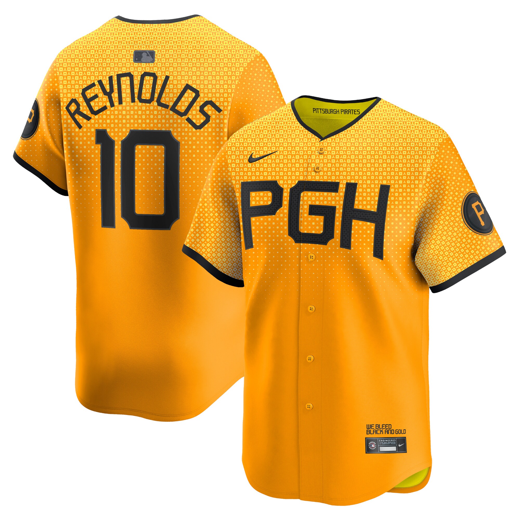 Pittsburgh Pirates Bryan Reynolds Gold City Connect Limited Player MLB Jersey Men's