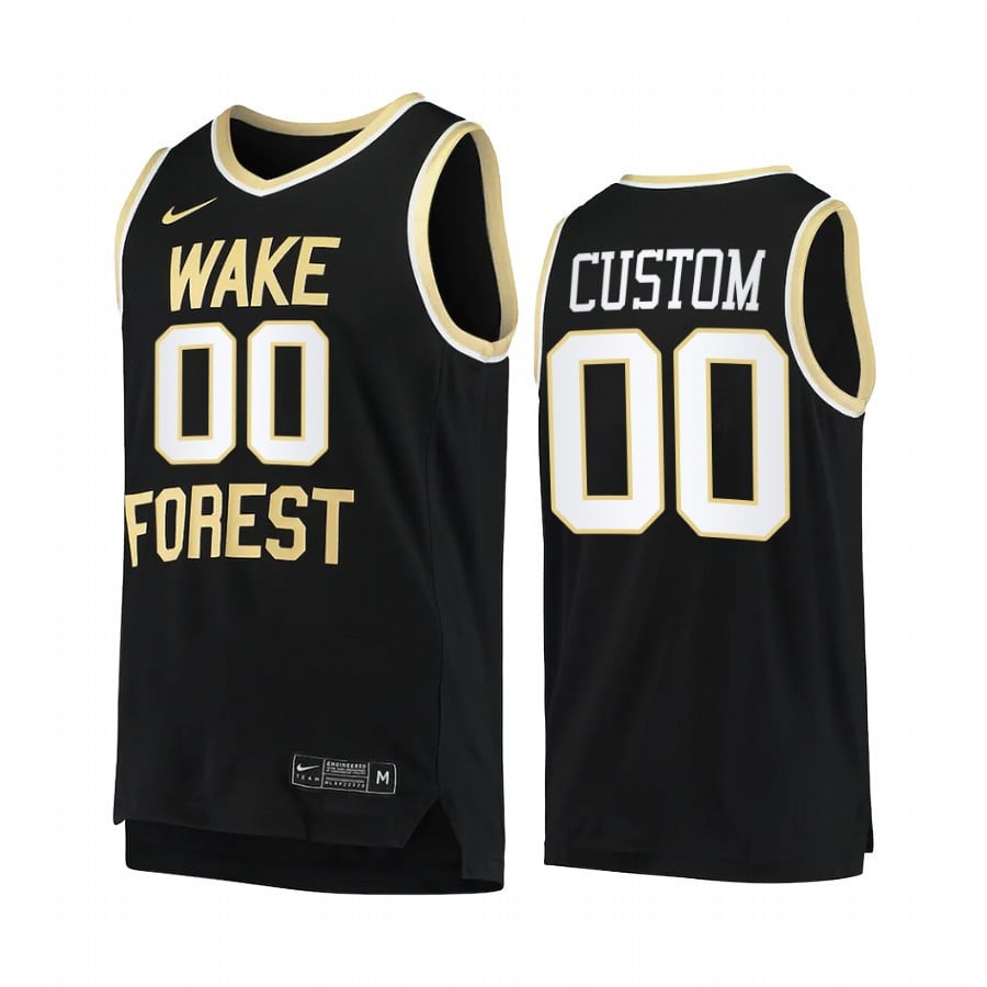 Wake Forest Demon Deacons Custom 00 College Black Uniform NCAA Jersey Men's