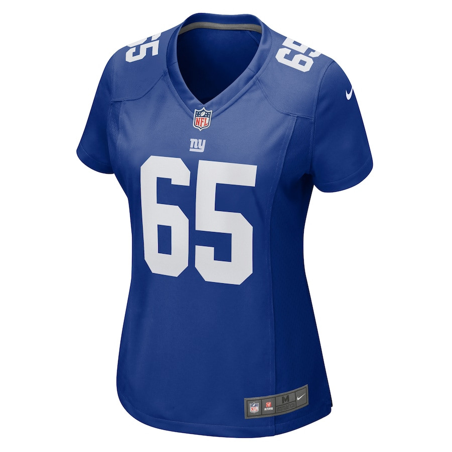 Austin Schlottmann 65 New York Giants Game Royal NFL Jersey Women's