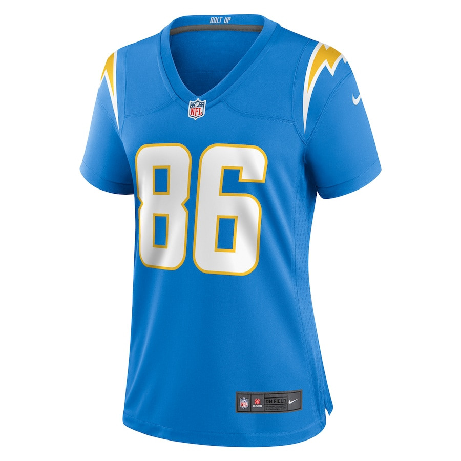 Cornelius Johnson 86 Los Angeles Chargers Game Powder Blue NFL Jersey Women's