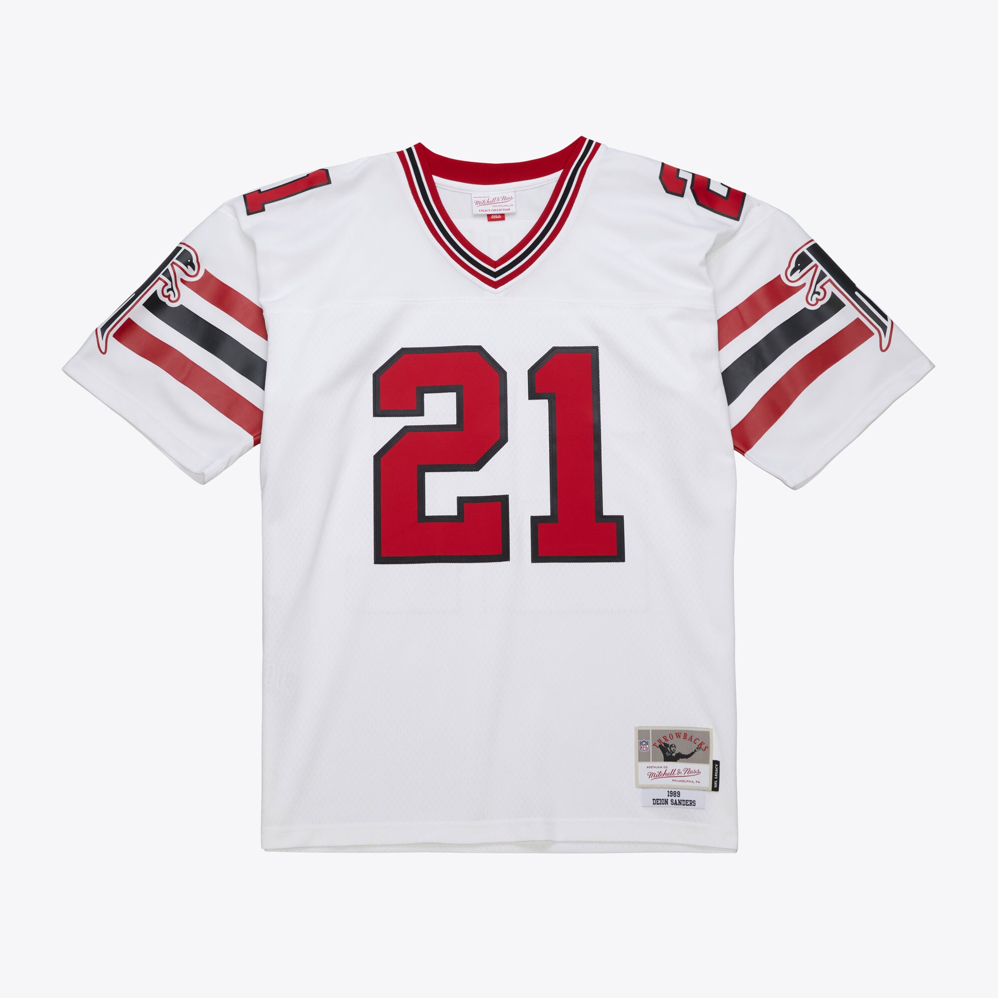 Atlanta Falcons Deion Sanders Mitchell Ness White 1989 Legacy NFL Jersey Men's