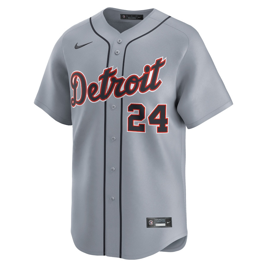 Miguel Cabrera 24 Detroit Tigers Road Limited Player Gray MLB Jersey Men's