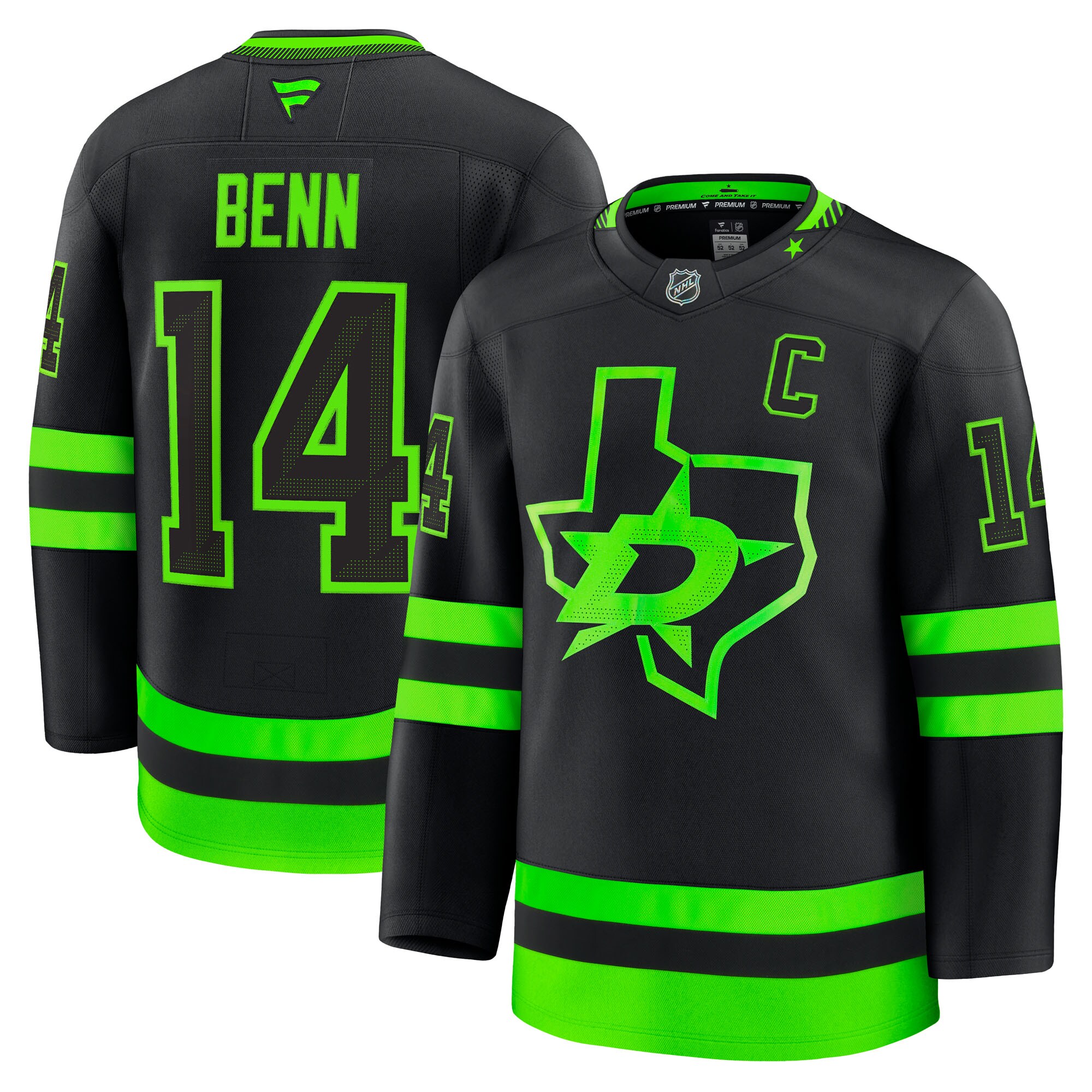 Dallas Stars Jamie Benn Black Alternate Premium NHL Jersey Men's