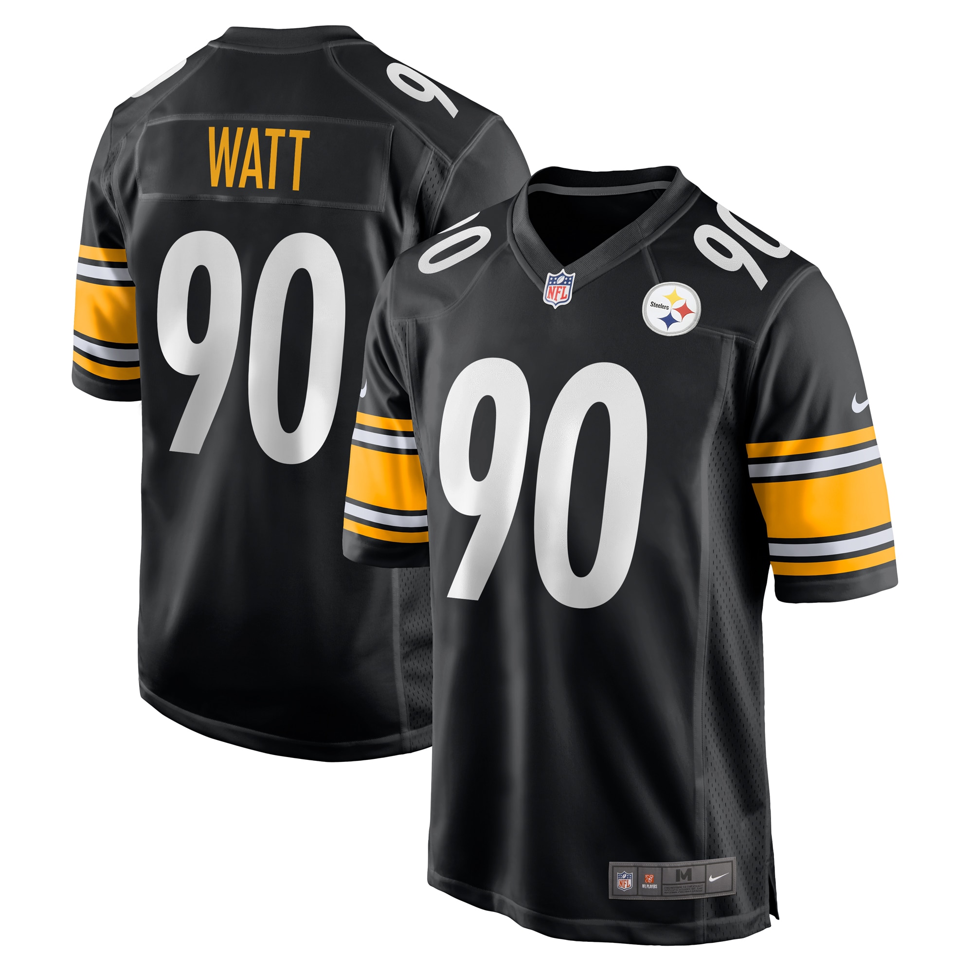 Pittsburgh Steelers T.J. Watt Black Game NFL Jersey Men's