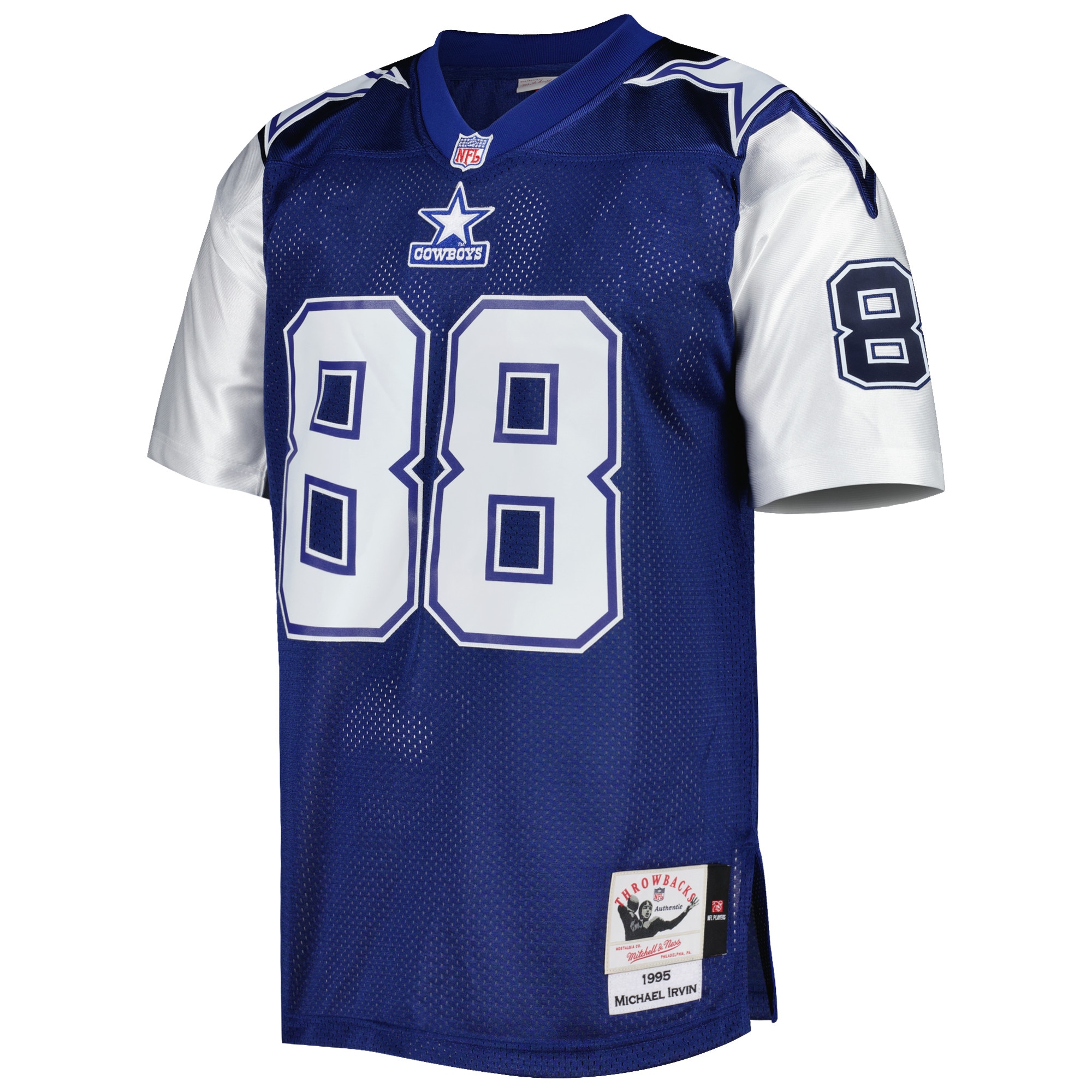 Dallas Cowboys 1995 Michael Irvin Mitchell Ness Navy Throwback Retired Player NFL Jersey Men's