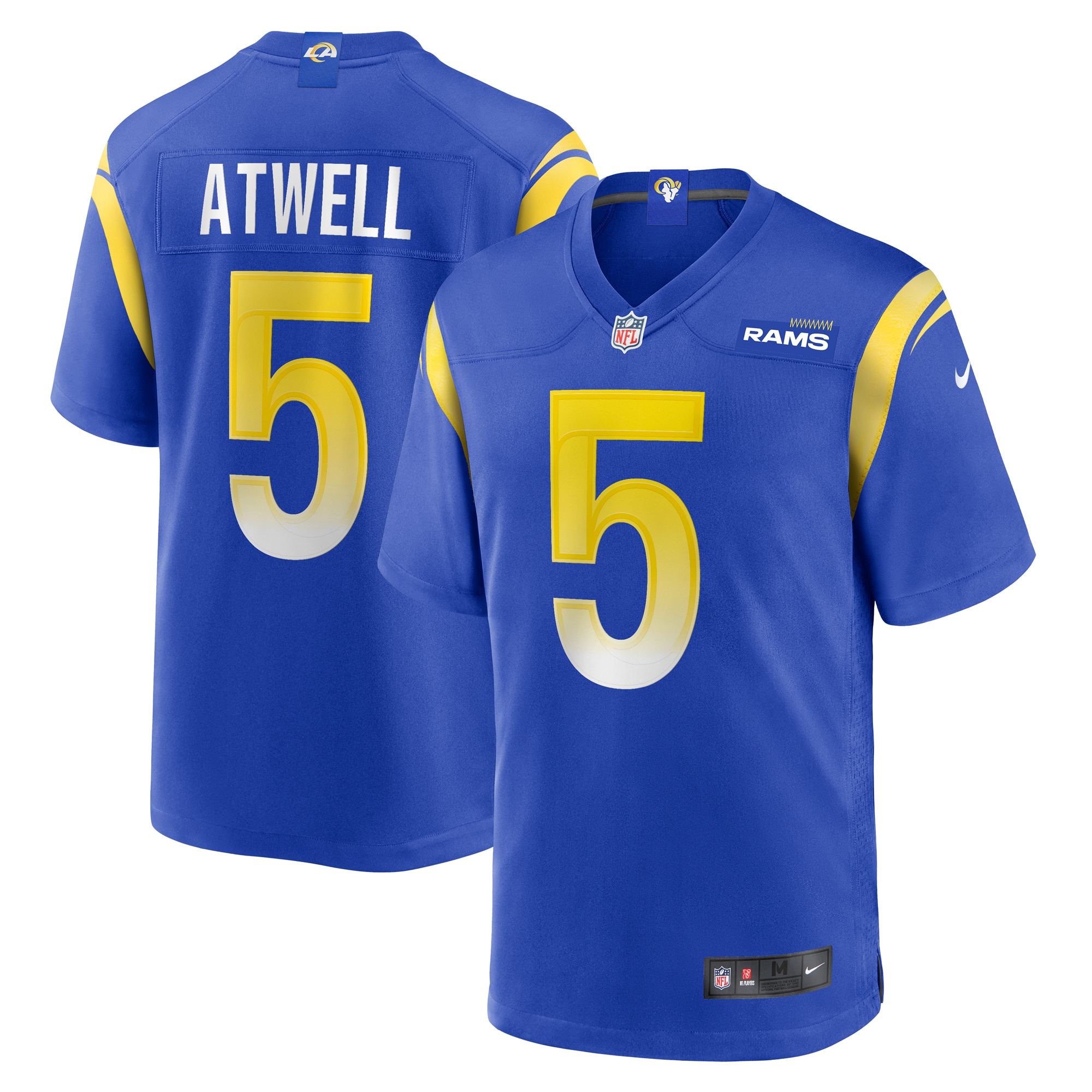 Los Angeles Rams Tutu Atwell Royal Home Game NFL Jersey Men's