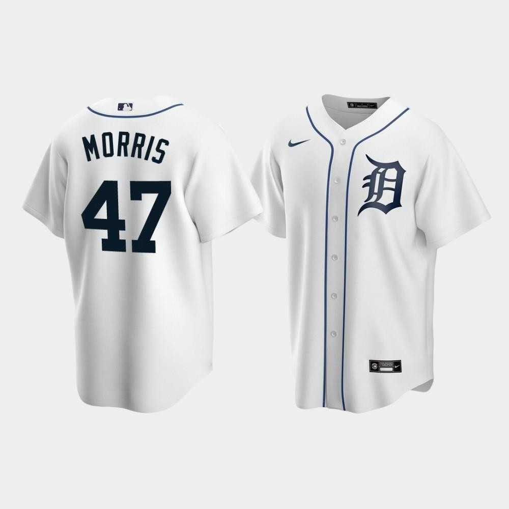 Detroit Tigers 47 Jack Morris White Home MLB Jersey Men's