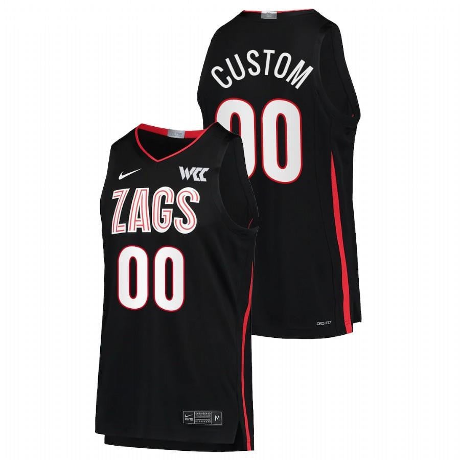 Gonzaga Bulldogs Custom 00 2022 Black College Limited NCAA Jersey Men's